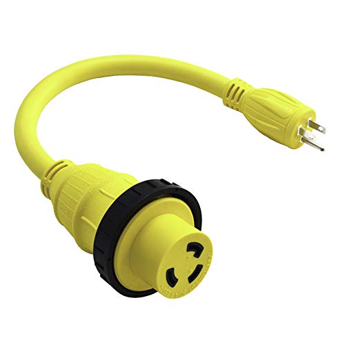 Marvine Cable Boat Shore Power Adapter Twist Lock L530R to 515P Male