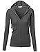 Xpril Women's Basic Slim Fit Lightweight Zipper Drawstring Hooded Jackets