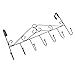 Rbenxia Over The Door Hanger Rack - Decorative Metal Hanger Holder for Home Office Use 7 Hooks Brown