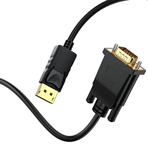Adaptador DisplayPort (DP) A VGA - 24.5 Cm, Resolución 1080p, Para PC, Portátil, Monitor