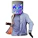 LED Light up DJ Mask Halloween Full Head Masks Music Festival Helmets Carnaval Props Costume Masks... (Chromatic Colour)
