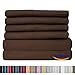 King Size Bed Sheets - 6 Piece 1500 Thread Count Fine Brushed Microfiber Deep Pocket King Sheet Set Bedding - 2 Extra Pillow Cases, Great Value, King, Brown