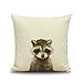 Crazy Cart Animal Pattern Cotton Linen Throw Pillow Case Cushion Cover Home Sofa Decorative 18 X 18 Inch