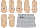 NUDE HALF TOE NO SHOW LINER SOCKS … (SMALL 7 NUDE SOCKS)( Sizes 5 - 8)