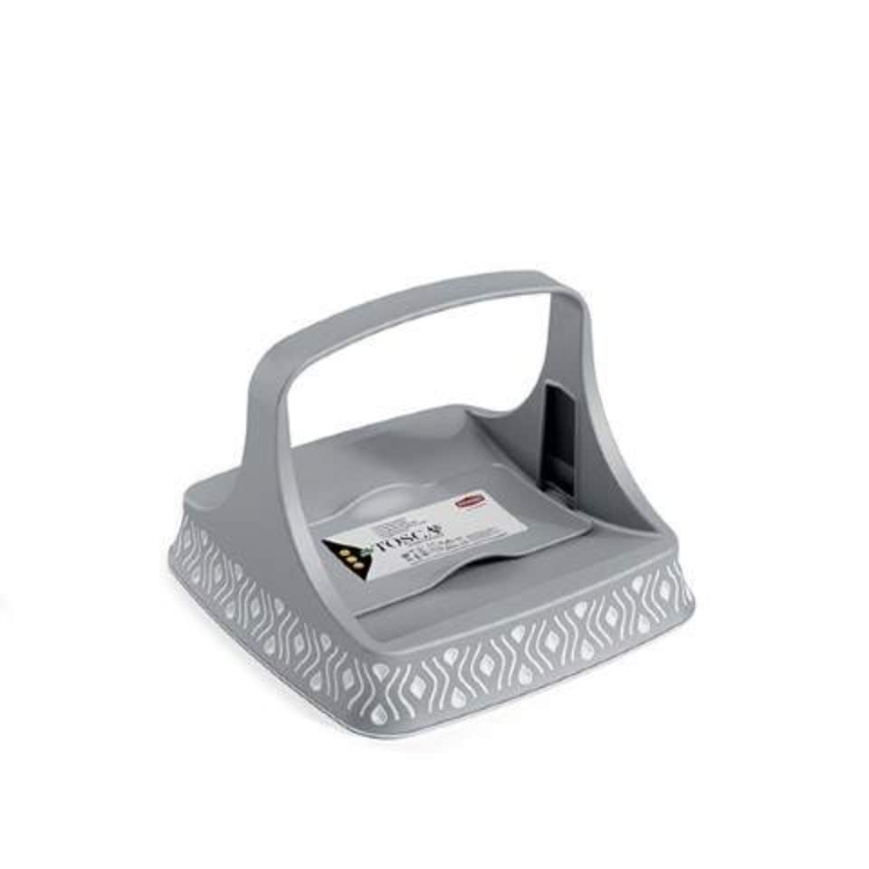 Table Napkin Holder Tosca White and Grey 22 x 22 x 16,5 cm Stefanplast