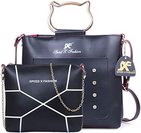 Speed X Fashion Women's/Girls Handbag Sling Bag Combo Black