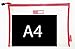 Rough Enough Plastic File Folder Clear Document Holder Bag Zipper Pouches Bags for Organizing A4 Paper Letter Office Teacher Art Supplies Storage