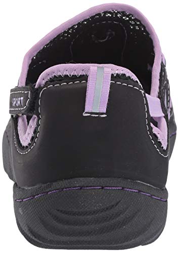 JSport by Jambu Women's Bleeker Fisherman Sandal, Black/Lavender, 7 M US