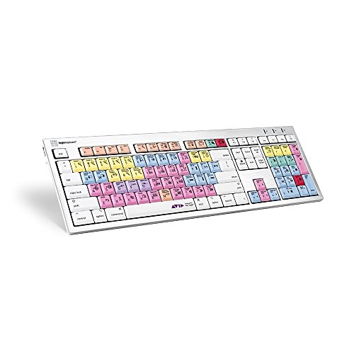 Logickeyboard Keyboard Designed for Avid Pro Tools 2018 Compatible with macOS- Part #LKBU-PT-CWMU-US