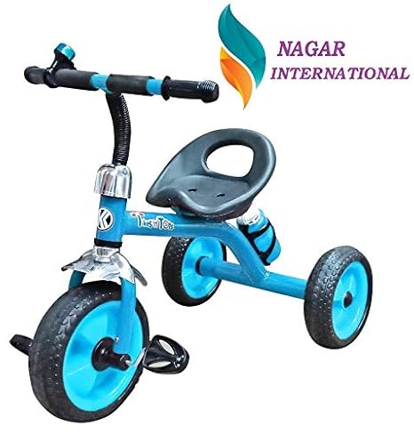 Nagar International Baby Tricycle Discover R-10-Tricyle with Heavy Duty Metal Body Multi Colour Baby Trikes/Baby Bike/Baby Ride on Wheels (Blue J-6)