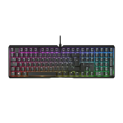 CHERRY XTRFY MX 3.1, Mechanische Gaming-Tastatur, Deutsches Layout (QWERTZ), RGB-Beleuchtung, Aluminium-Gehäuse, USB-A Anschluss, MX2A RED Switches, Schwarz