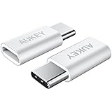 AUKEY USB C to Micro USB Adapter (2 Pack) for Nexus 6P, Galaxy Note 7, MacBook and More