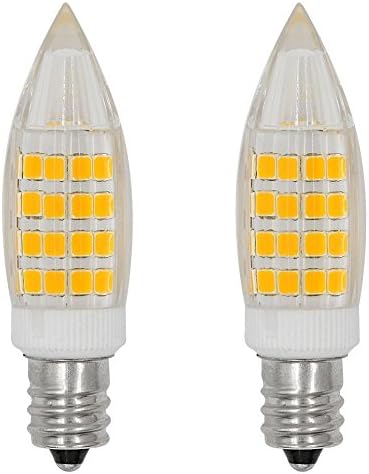 ACCKA 2-Pack E12 LED Light Bulb 5Watt 110V Omnidirectional Candelabra Bulb E12 Base Warm White 3000k