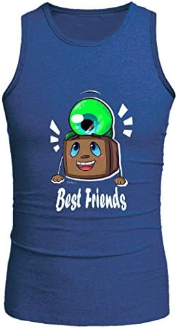 Tiny Box Tim and Septiceye Sam Custom Men's Tank Top Sleeveless Tee by Hkhoodies (Blue)