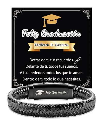Kenqlot Regalo para Hombre/Hijo/Hermano,Pulseras Cuero Hombre para Novio Esposo,Regalo Hombre Cumpleaños Graduacion Navidad San Valentín