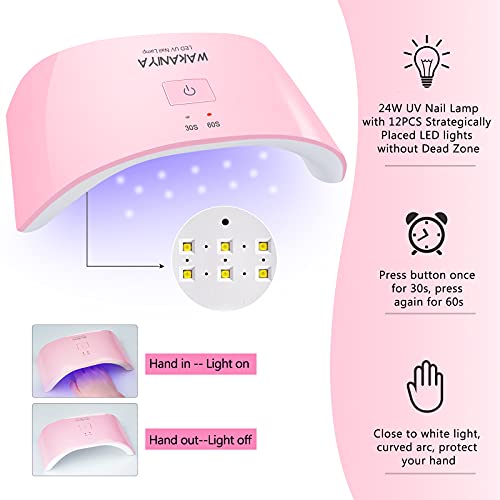 Poly Gel Nail Kit with UV Lamp, 10 Fall Colors Quick Nail Extension Gel Kit Easy Builder Gel with Rhinestone, Slip Solution, Complete Poly Gel Kits for DIY Manicure, Pink Nude Series