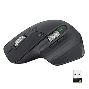 Logitech-MX-Master-3-Advanced-Wireless-Mouse-Bluetooth-or-24GHz-USB-Receiver-Ultrafast-Scrolling-4000-DPI-Any-Surface-Tracking-Ergonomic-7-Button-Rechargeable-PCMacLaptopiPadOS-Dark-Grey Logitech MX Master 3 Advanced Wireless Mouse