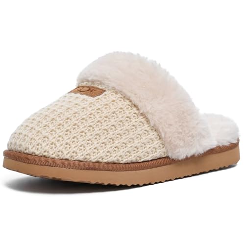 OOW Cozy House Slippers for Women with Memory Foam Fuzzy Shoes for