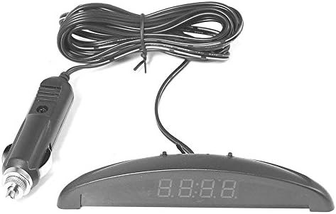 Solu 3 in 1 Car Digital Voltmeter Thermometer Automobile Electronic Clock With blue LED// LED digital car clock car digital voltmeter and thermometer automobile electronic clock car 12V supply or cigarette lighter