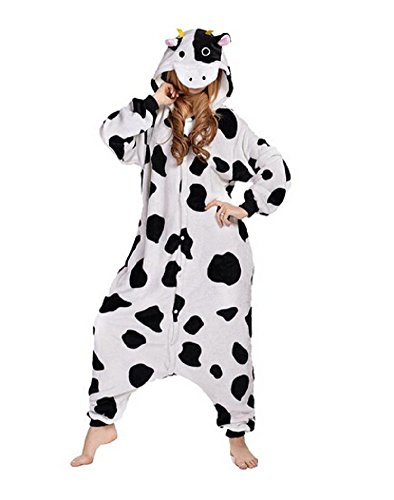 Halloween Costumes Cow Onesie Pajamas Adults Sleeping Wear Cosplay Costumes