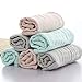 MUKIN Baby Bath Washcloths Cotton Face Towels for Newborn, Ultra Soft Wash Cloths for Babies (Multicolored, 12x12 Inch (Pack of 6))