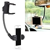 Rear View Mirror Car Mount Phone Holder Dock for iPhone 6 6S, Plus, 5S 5C 5 - Samsung Galaxy S7, S6, Edge, Edge+, S5, S4, S3, Active - Galaxy Note 5 4 3 2 Edge - LG G2 G3 G4 V10 K7 - Droid Turbo 2