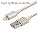 Lightning Cable, GEENKER 10ft/3M Nylon Braided 8pin Charging Cable Extra Long USB Cord for iphone 7, 7plus, se, 6s, 6s plus, 6plus, 6,5s 5c 5,iPad Mini, Air,iPad5,iPod on iOS9 - Gold