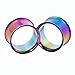 D&M Jewelry 4 Pairs Stainless Steel Double Twin Flare Flesh Tunnel Ear Plug Gauge 5/8
