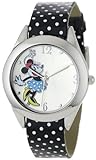 Disney Women's MN1039 Minnie Mouse Silver-Tone Watch with Interchangeable Faux Leather Band