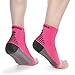 Rymora Plantar Fasciitis Socks for Circulation - Pink, Medium - Ankle Compression Sleeve for Men & Women - Neuropathy, Arch Support, Foot Pain Nano Socks