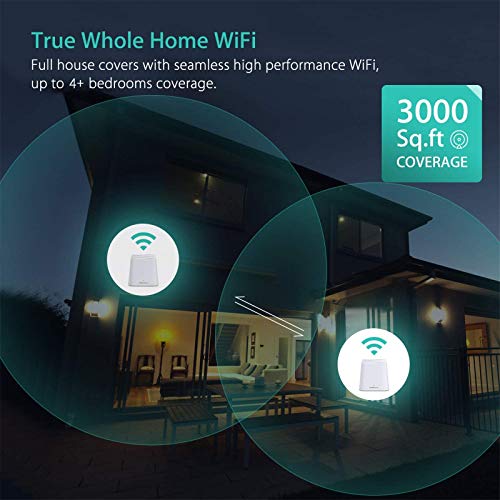 Meshforce M1 Mesh WiFi System - 1st Generation (3 Pack), Dual Band AC1200 Router Replacement Seamless and High Performance WiFi Coverage