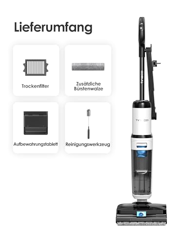Tineco FLOOR ONE S6 Stretch Steam Nass Trockensauger, 160 °C Tineco BoostSteam, Anti-Verwicklungs-Design, FlashDry Selbstreinigung, Dampfreiniger mit Kabel für eingetrocknete Flecken und Fugen 10
