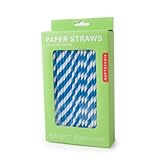 Biodegradable Paper Straws, Blue and White Striped Biodegradable Paper Straws, Blue and White Striped