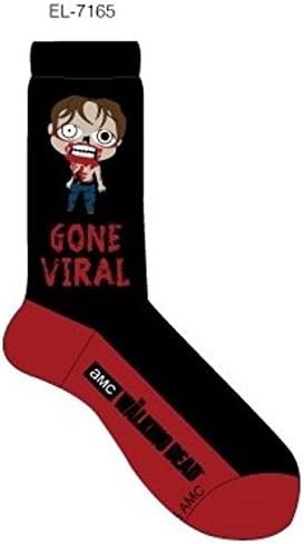 Walking Dead Zombie Chibi 1 Pair Crew Cut Socks One Size