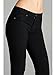 Emmalise Women's Basic Jean Look Jeggings Tights Spandex Skinny Leggings (Black, L)