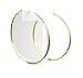 Clip-on Earrings Gold Tone Hoop Earrings Simple Thin 2.25 inch Hoop