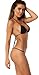THE MESH KING Coqueta Swimwear Brazilian Teeny Micro Thong Mini Bikini Swimsuit G String Black