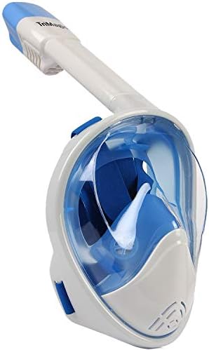 TriMagic Snorkel Mask, Kids and Adult 180° Panoramic Full Face Design with Larger Viewing Area - Easier Breathing,with Anti-Fog and Anti-Leak