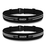 (Upgrade 2 Pack) Kamor #11 Running Belts / Runner’s Race Belt / Fitness Workout Belt / Sport Waist Pack / Waist Pouch / Exercise Waist Bag for Apple iPhone 6, 6 plus, 5, 5s, 5c, Samsung during Race, Hiking, Walking, Cycling