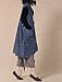 Mordenmiss Women's Summer Vest Dress Pull-Up Hem Top Blue, X-LARGE