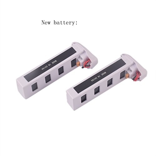 YouCute 2PCS 7.4v 1800mAh Batteries and Charger for mjx B2C B2W B2 Bugs 2w Bugs 2 D80 F18 RC Drone Spare Parts (New) (2PCS Batteries + Charger)
