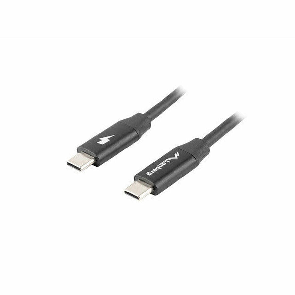 lanberg CABLE USB C MALE/MALE 0.5M QUICK CHARGE BLACK