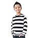 Largemouth Child/Teen Long Sleeve Striped Shirt Black and Grey