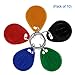 LIBO 125KHz Smart ID Key Tag Card RFID Access Control Key Card Proximity EM4100 TK4100 Keyfobs Keychains NFC Token Badge Holder (Mix Color, Pack of 10)