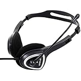 iMicro Im320 USB Headset with Adjustable Microphone Noise Cancelling, Wired Headphone for PC, Laptop