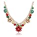 XOCARTIGE Christmas Necklace X-Mas Jingle Bell Necklaces Present Bow Pendant Necklace Present for Women Girls