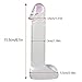 Deluxe Glass Dildo with Glans and Testicles, Crystal Glass Dildo/Penis/Butt Plug, G Spot Anal Vagina Masturbation Stimulator, Erotic SM Sex Toys for Women & Men Especially Lesbiansthumb 4