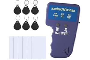 Handheld ID Copier 125khz RFID Reader Writer Duplicator Handheld RFID Copier Used for T5577 or EM4305 6 pcs T5577+ 6 T5577 Cards-ZGAGFZ (Blue-A)