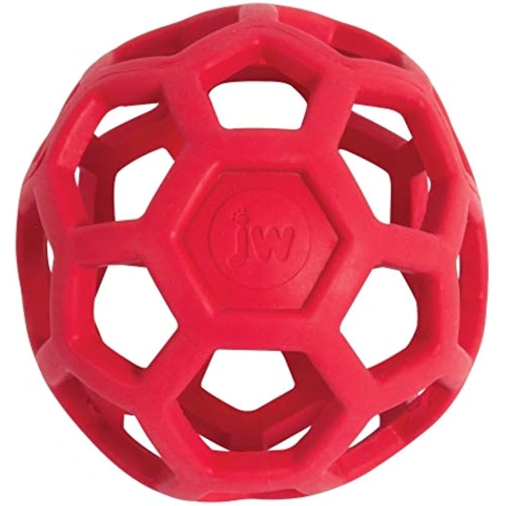 JW Hol ee Roller Original Treat Dispensing Dog Ball Hard Natural Rubber