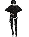Refuse to be Usual Women's Ultra Long Tie Dye Gothic Punk Leggings Black Large